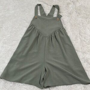 Olive Green Jumpsuit with Button Detail